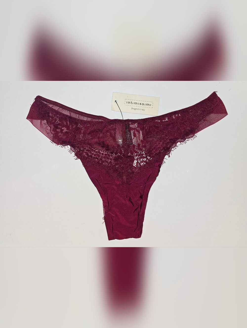 intimissimi Deep Wine Lace Bikini Brief